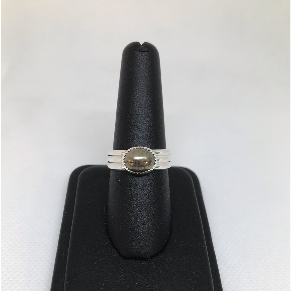 4Ct Pyrite Ring Handmade